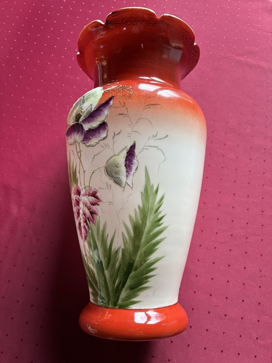 Vasi & Recipienti: Jugendstil - grosse Opalinevase mit Blumendecor – Usato da Dornach venduto da Rosengarten 2
