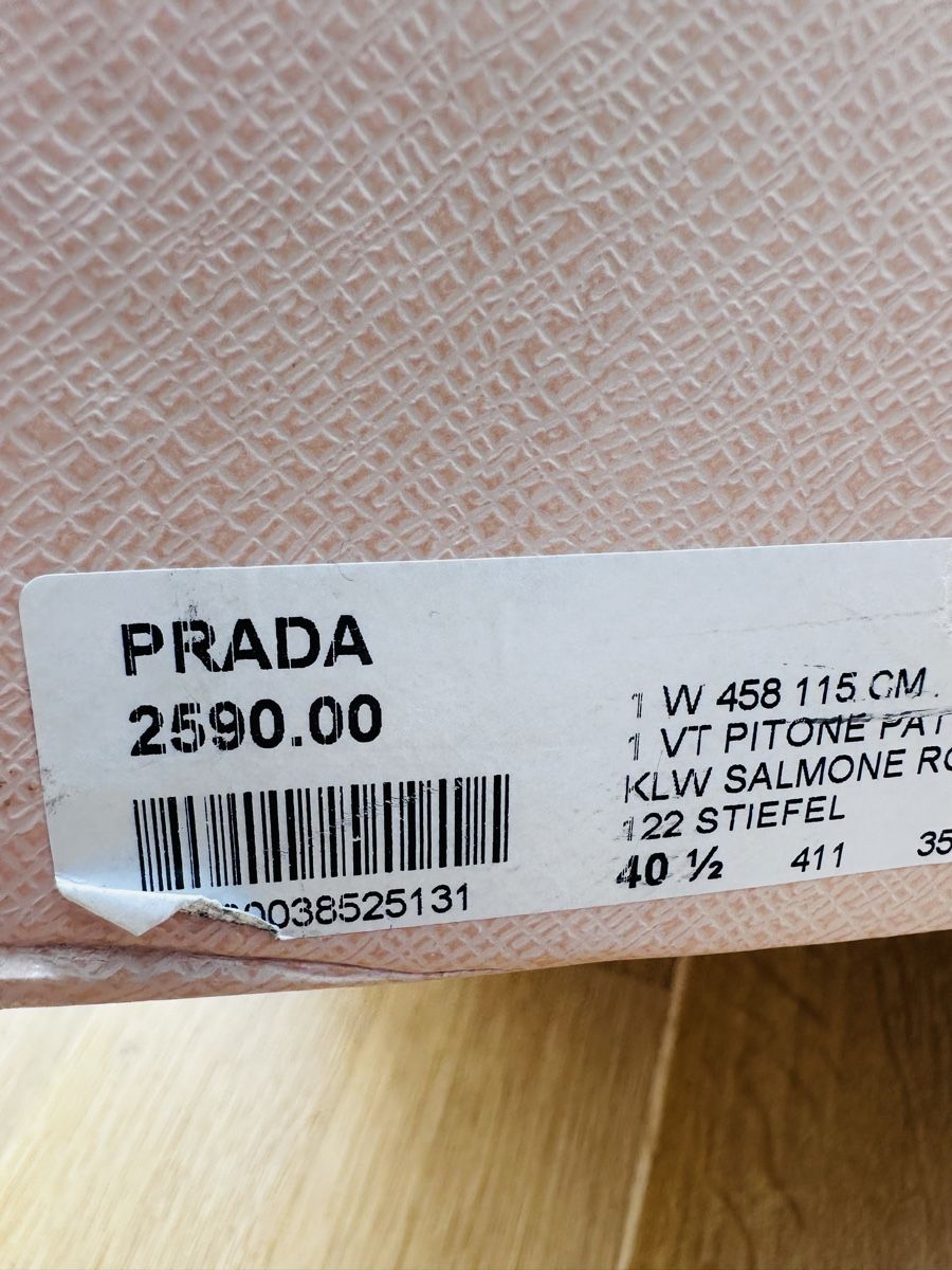 Prada Scarpe da donna: Prada Stiefel Python Leder schwarz beige Grösse 40.5 – Usato da Vevey venduto da ledidream 6