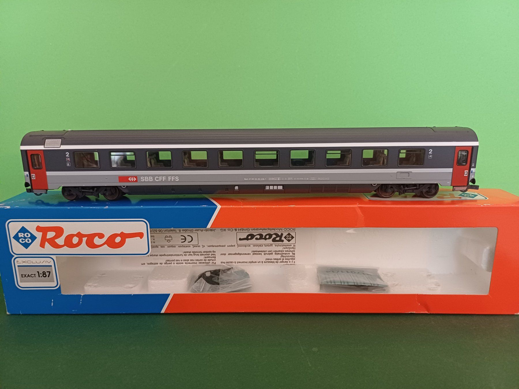 Roco Trains électriques: Roco 2. Klasse EC-Grossraumwagen der SBB – D'occasion à Bassersdorf par darki77