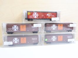 Micro Trains 5 x US Santa Fe Wagen - Top Modelle - Spur N