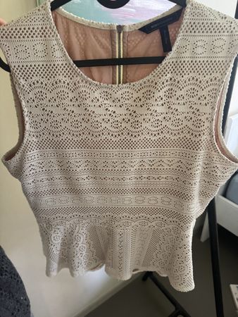 Elegant Cream Lace Top from BCBG