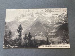 Ansichtskarte Dent du Midi Vue de Champéry mit frankierte...