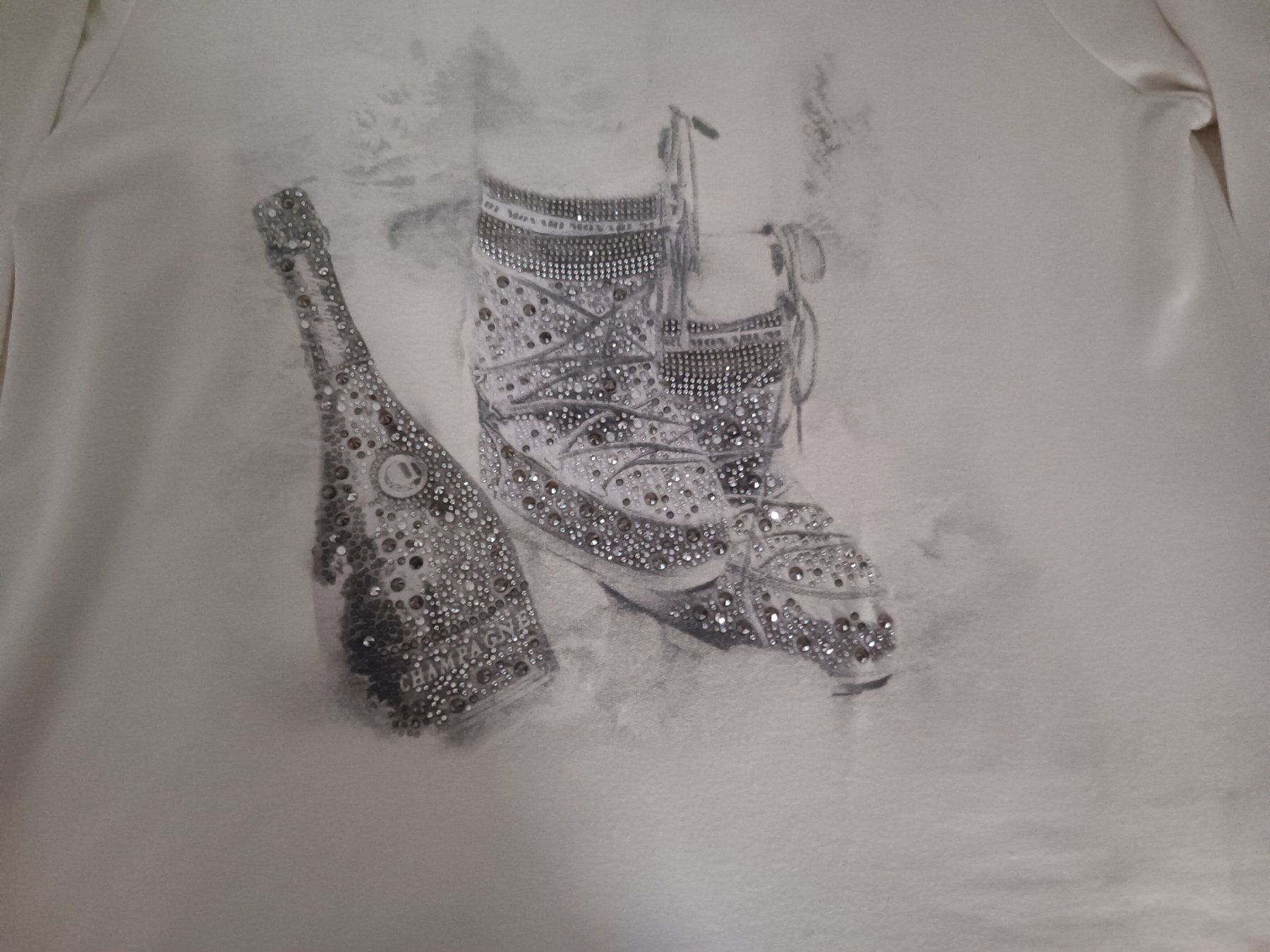 Monari T-shirts: Monari Langarmshirt Cremeweis Gr40 mit Strassmotiv – D'occasion à Zürich par chr_l98j 4
