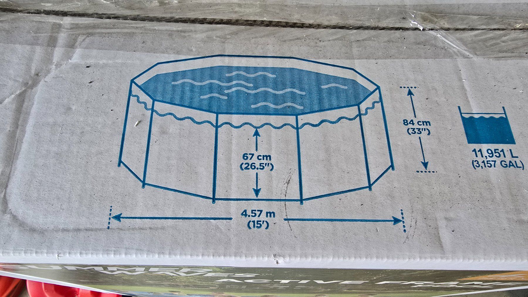Summer Waves Active Frame Pool – 4,5 m x 84 cm (Neu und ...