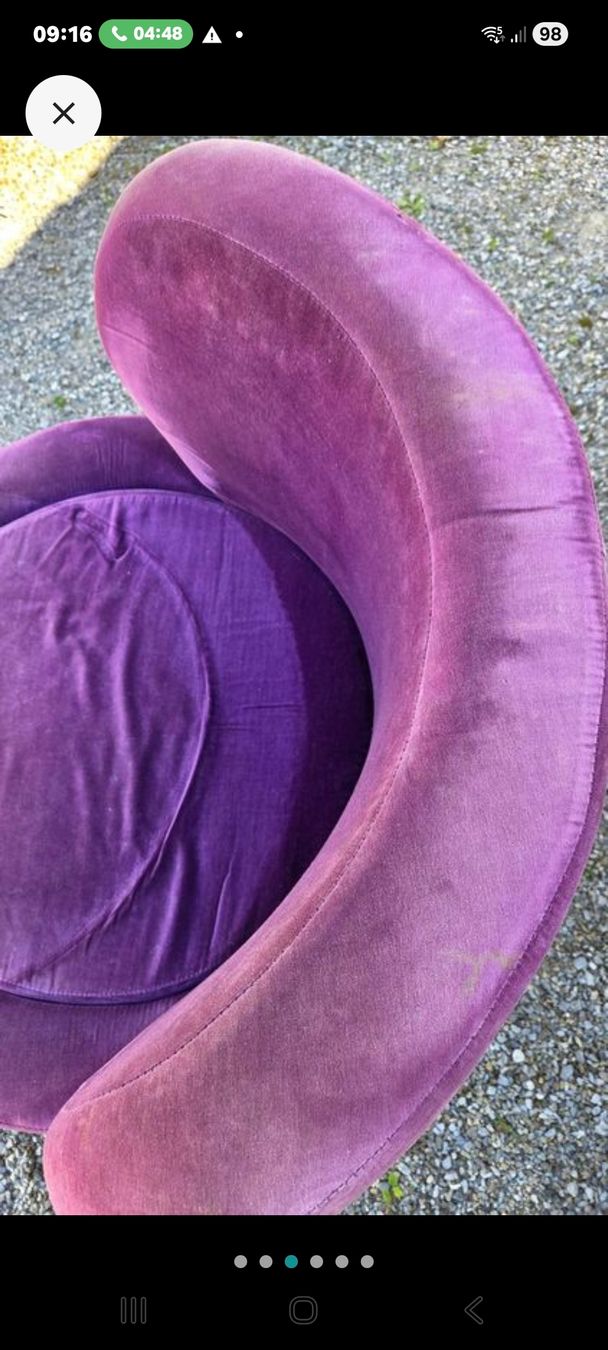 Sessel: 2 Sessel lila Samt  – Gebraucht aus Langrickenbach von Eve088 2