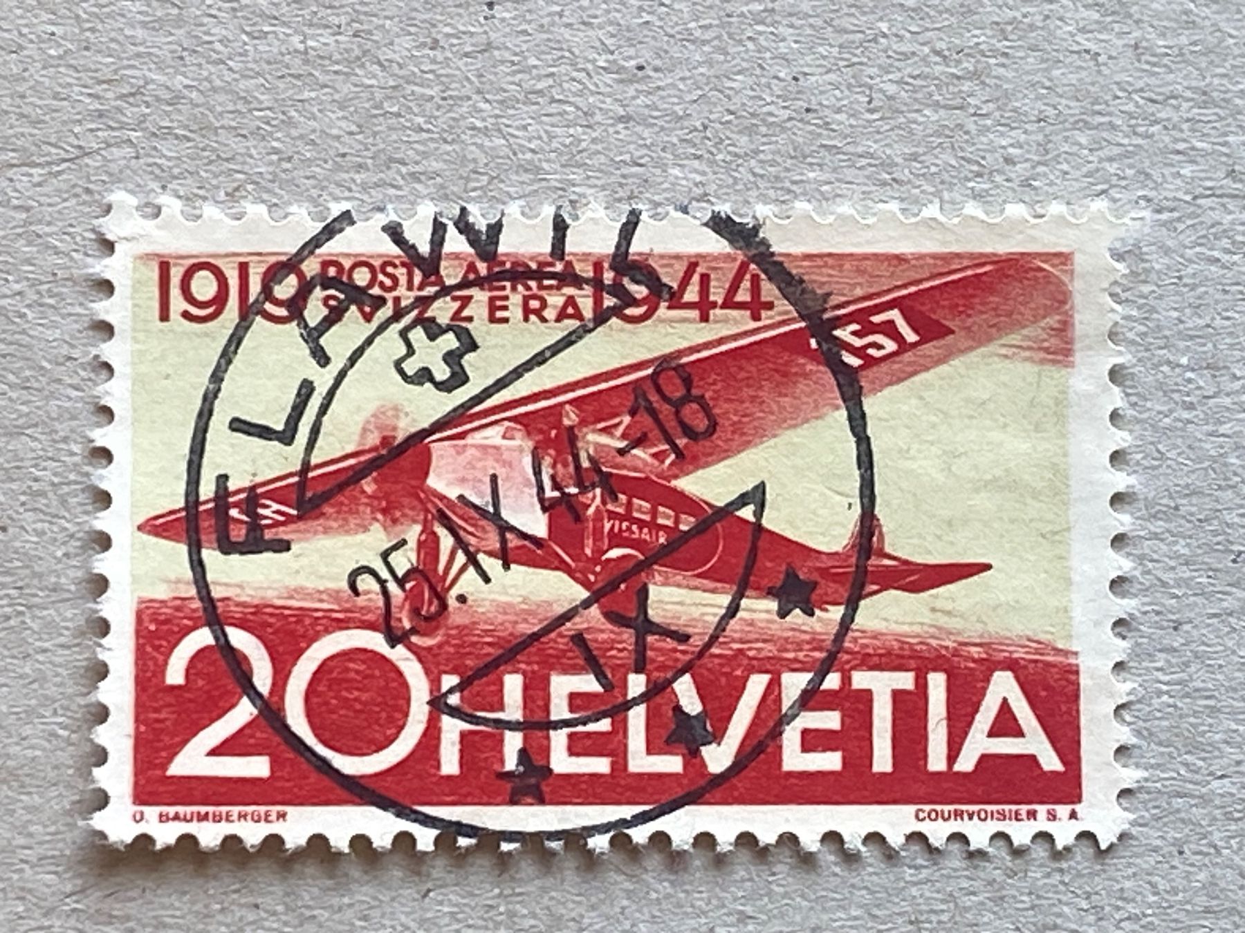 Alle Briefmarken: F38, Flawil, schöne Druckverschiebung, Eckzahnfehler – Gebraucht aus Aarau von hilde47 2
