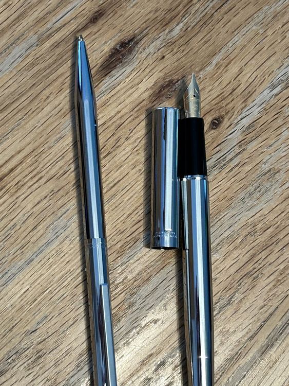 Parure Waterman Exclusive - Stylo Plume Or 18k + Stylo Bille - Occasion Avec écrin
