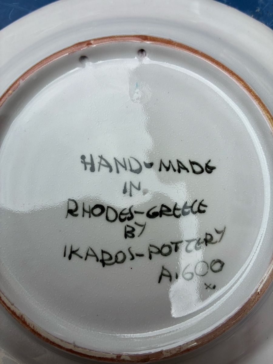 Piatti: 6 assiettes Pikaros Grèce rare – Usato da La Neuveville venduto da Canelle4 6