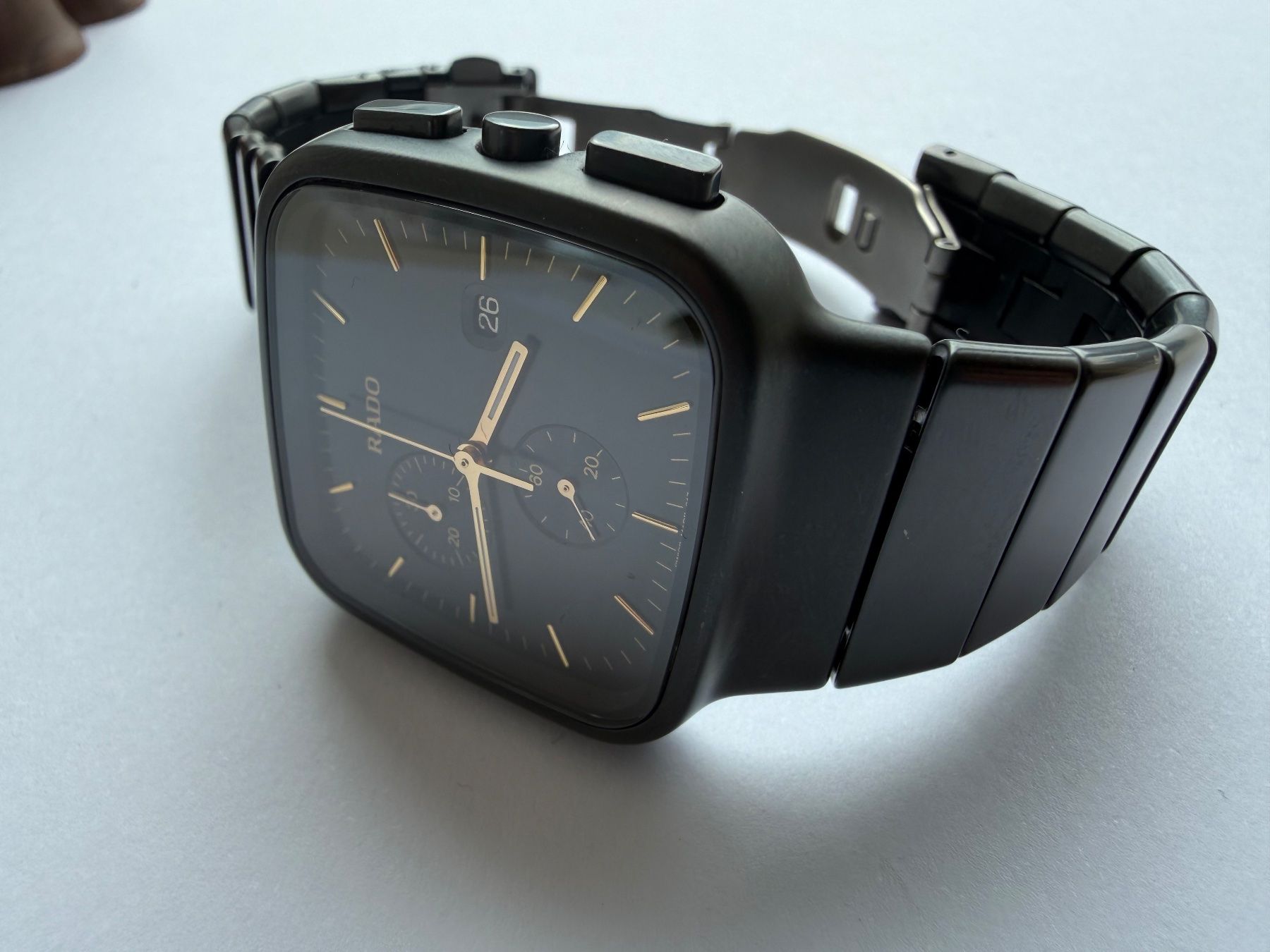 Rado Orologi: Rado r5.5 Jasper Morrison Ceramic Chronograph schwarz – Usato da Basel venduto da yamot 8