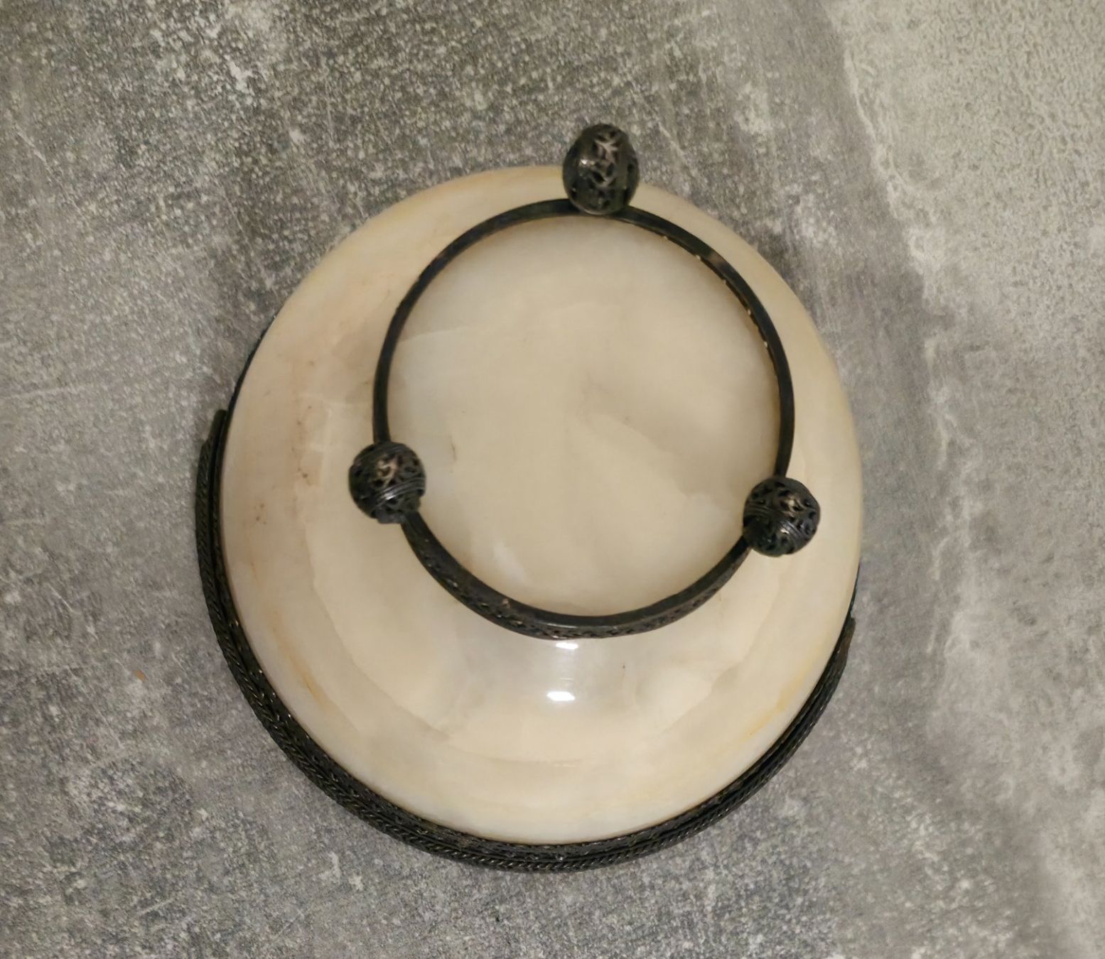Schalen: ANTIKE 800 SILBER ALABASTER HENKELSCHALE WUNDERSCHÖNE ARBEIT – Gebraucht aus Zürich von spin23 9