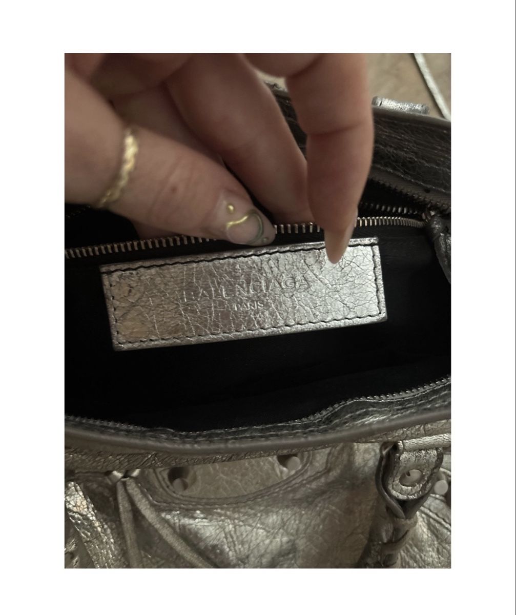 Balenciaga Borse: Balenciaga City Mini Regular Hardware Silver – Usato da Zürich venduto da kleinervogel 4