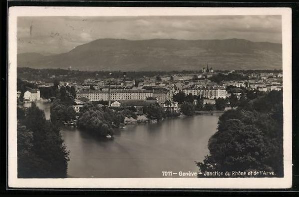 Cartoline postali: Genève, Jonction du Rhone et de l'Arve – Usato da Berlin venduto da bartko-reher