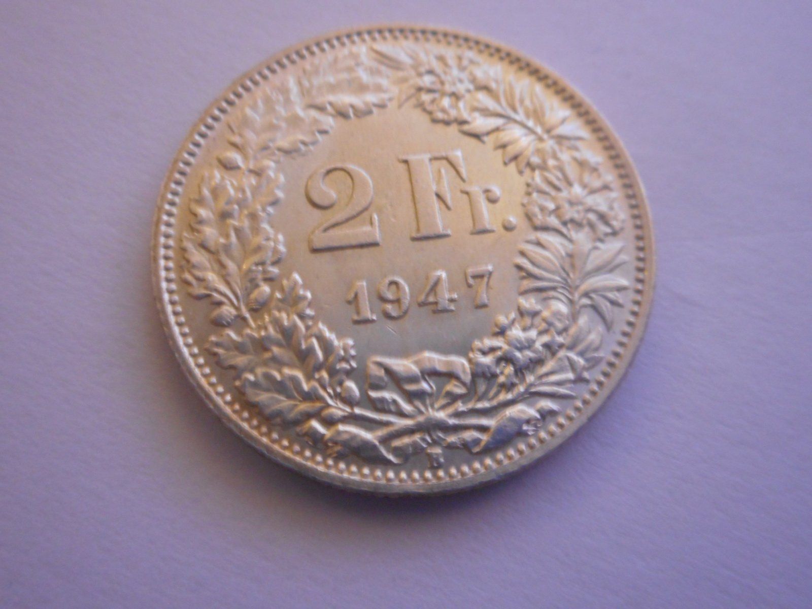 Toutes les monnaies: 2 Fr. 1947 silber  unz/stgl – Neuf (Voir description) à Kriegstetten par pizlad2010 1