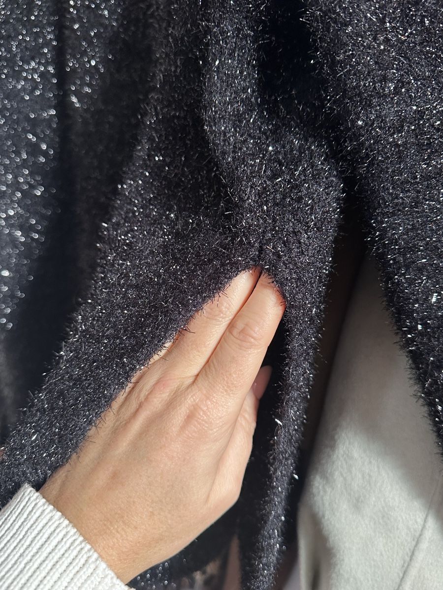 H&M Maglioni & Felpe: H&M Pullover oversized black Glitzer minimalist cos Zara – Usato da Zürich venduto da Lotta1509 2