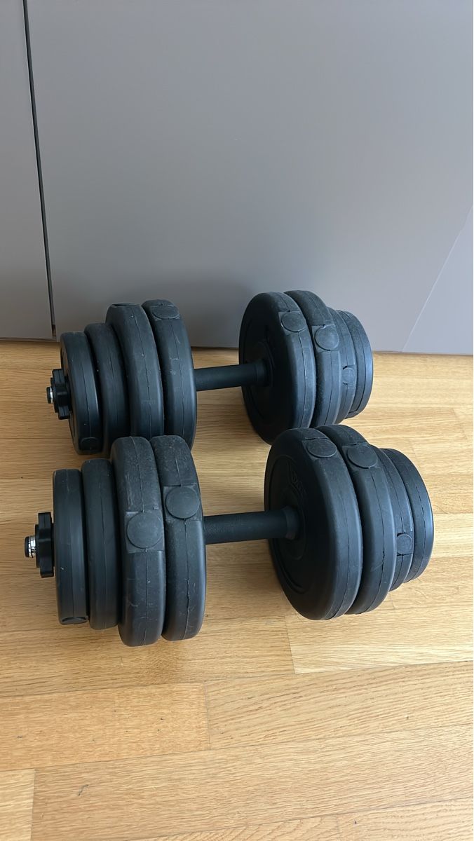 Manubri & Pesi: Dumbbell set black adjustable (2x15kg) – Usato da Zürich venduto da janaomci