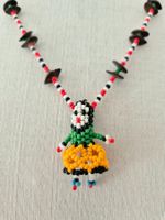 Kette Figur Anhänger Perlen HALSKETTE HANDMADE SCHMUCK TOP