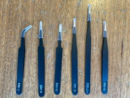 Pinzetten Anti-Statische ESD Edelstahl Set NEU