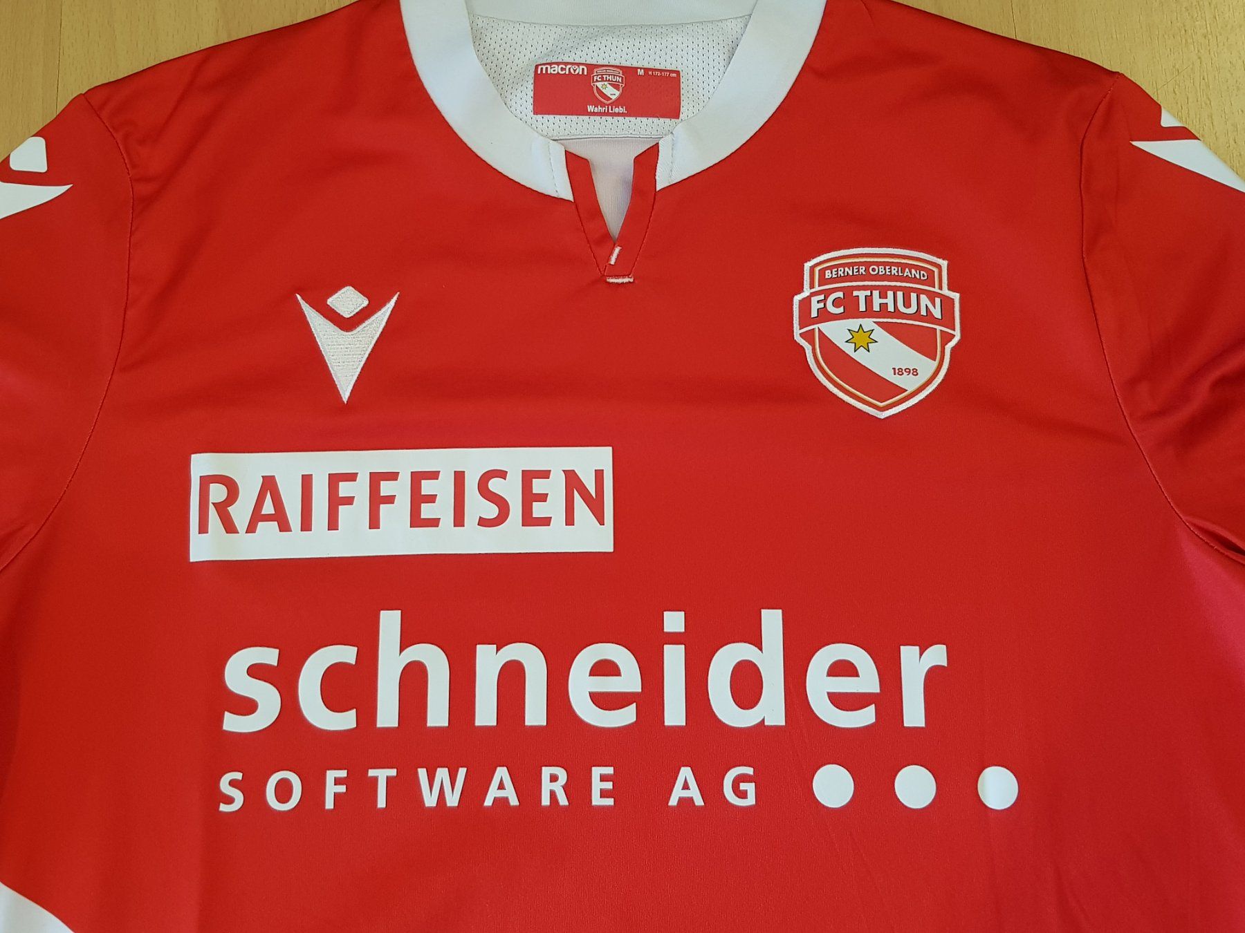 Canottiere & Pantaloni: FC Thun Macron Trikot, 2019/2010, Grosse M – Usato da Le Mouret venduto da Pantini 1