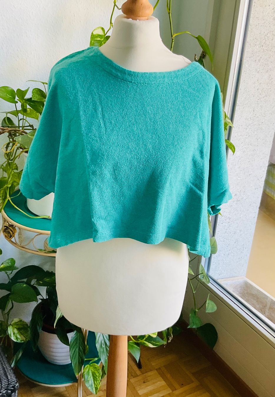 Tops: Pull coton oversize MES SŒURS ET MOI court turquoise, t. M – Neu (gemäss Beschreibung) aus Genève von Mazelyne 1