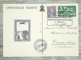 TR06 Carte Postale + Timbre Suisse 1926
