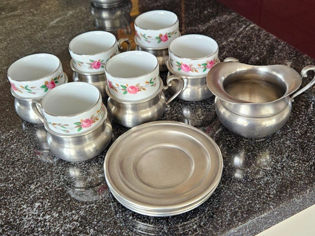 Geschirrsets: Service café Espresso en étain véritable – Gebraucht aus Schmitten FR von ElianeMoullet