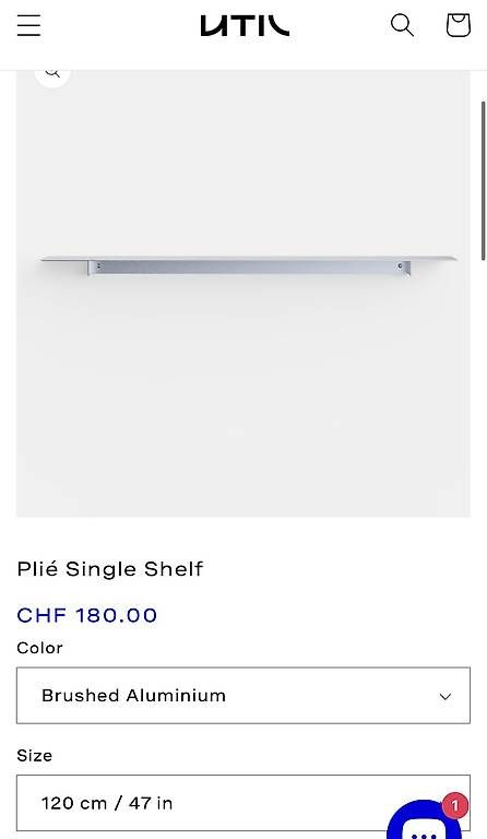 Scaffali: UTIL Plié Single Shelf  Wandregal / Design Shelf – Usato da Basel venduto da kam_r575 3