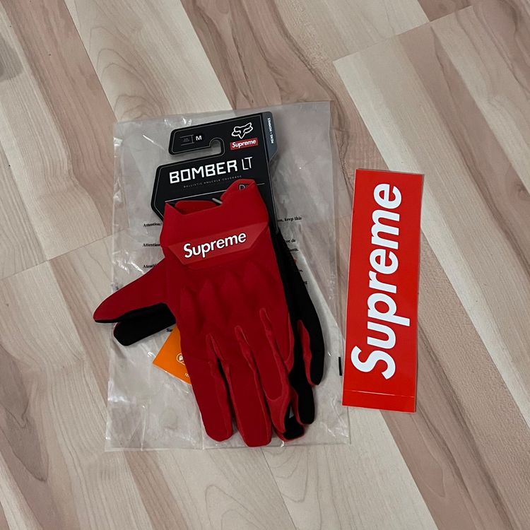 Supreme Fox Racing Bomber LT Gloves Red