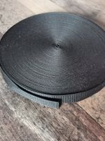 ca 50m Gurtband Taschenband 25mm breit schwarz Hundehalsband