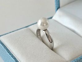 Zietloser Silber (925) Perlenring - Neu