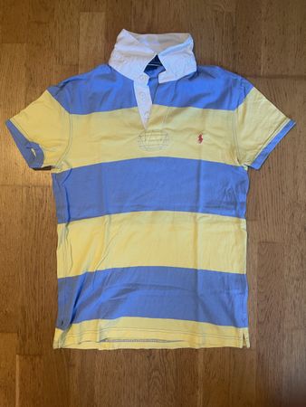 Polo Ralph Lauren Poloshirt blau gelb Grösse M Zustand gut