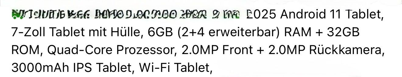 Tablet PC: Android 11 7“ Zoll Tablet 32 GB – Nuovo e nell'imballaggio originale da Schaffhausen venduto da D-MAC 3