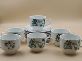 Service à café Mitterteich 6 tasses et sous-tasses