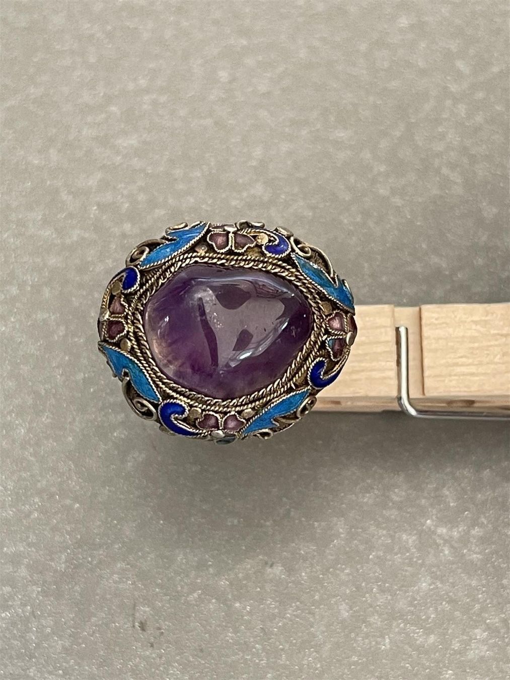 Anelli: CHINA Jugendstil Emaille RING WOW einmalig sensationell – Usato da Basel venduto da gretchen03 2