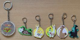 Lot de 6 porte-clés animaux Nici, etc.
