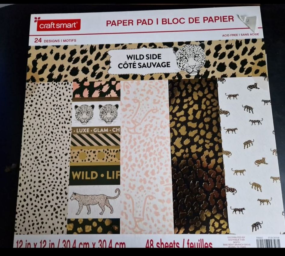 Bastelsets: Leopardendesign Papierblock, 48 Blatt, neu – Neu und originalverpackt aus Würenlingen von Striga