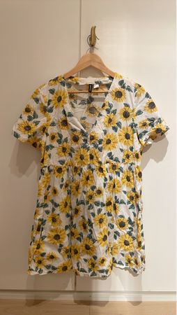 Sommerliches Sonnenblumenkleid, Grösse L