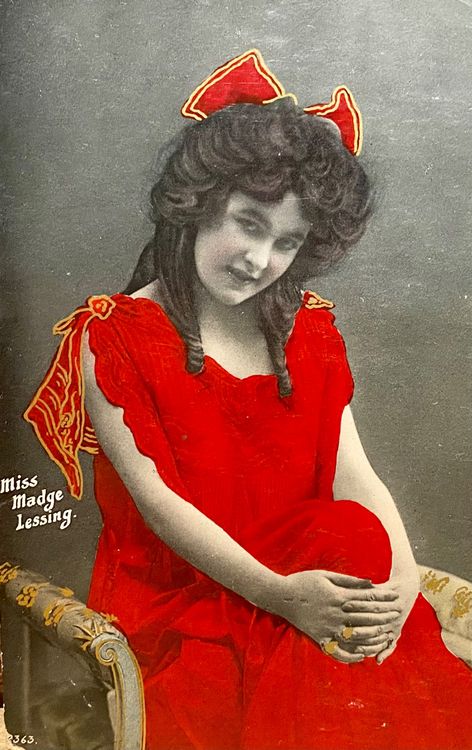 1906 - Antike Foto AK „Miss MADGE LESSING“ aus England | Kaufen auf Ricardo