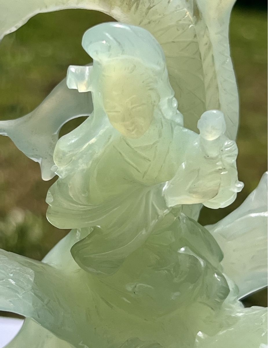 Figuren: Sculpture dragon jade sculpté main, Chine, protection – Gebraucht aus Genève von DELIRBEADS 3