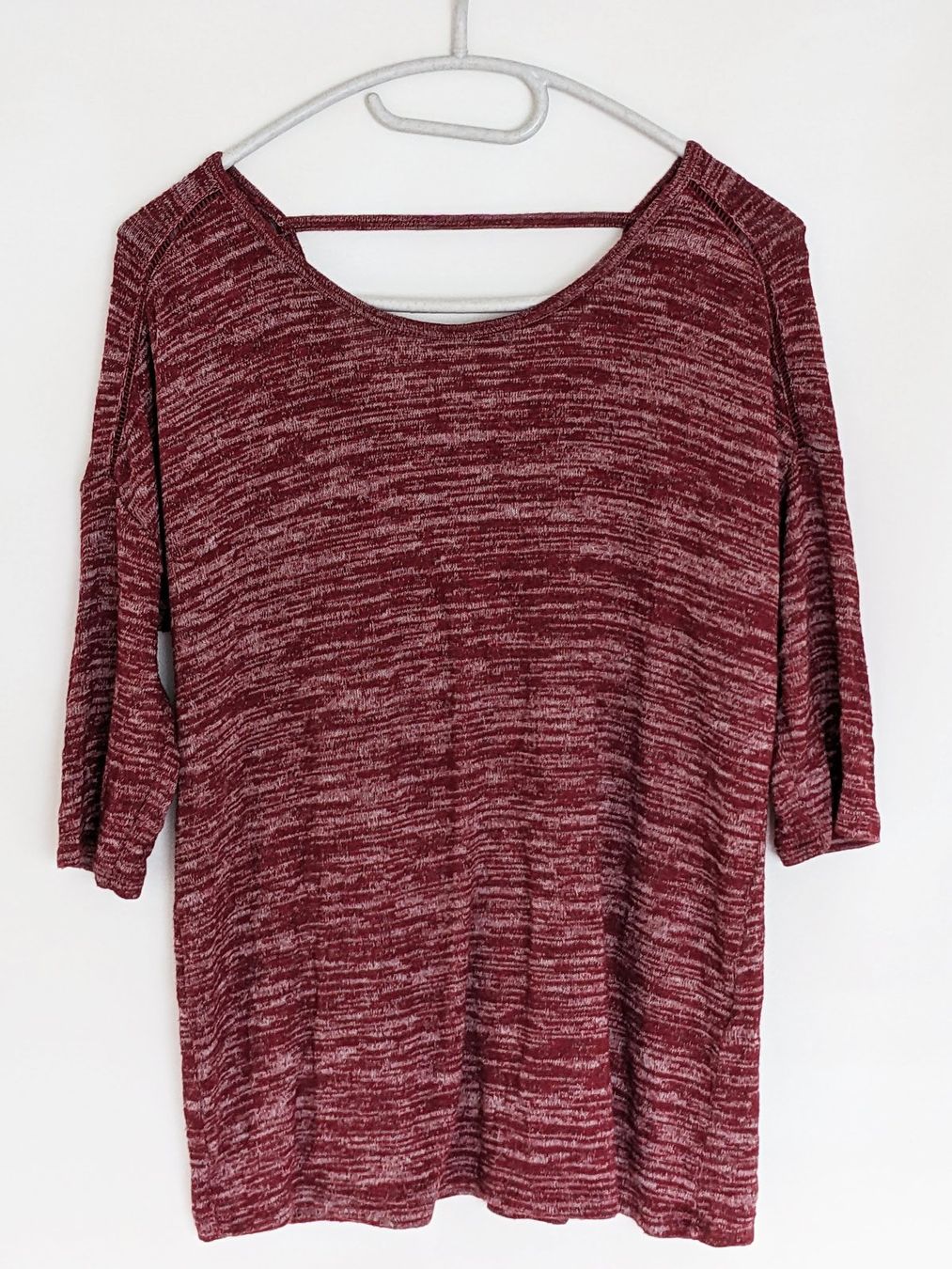 Maglioni & Felpe: feiner roter meillierter Pullover mit 3/4 Ärmel – Usato da Meilen venduto da GypsyCat