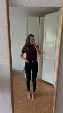 Skinny Jeans schwarz Gr. 36 von H&M
