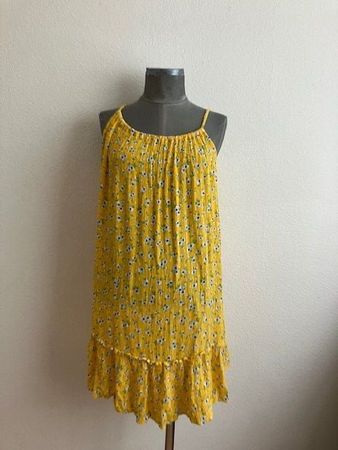 Jolie robe d'été jaune à fleurs -SUPERDRY, T 42