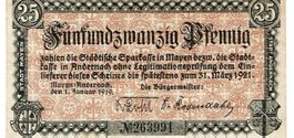 Mayen Andernach 25 Pfennige 01.01.1919 VZ++-UNZ