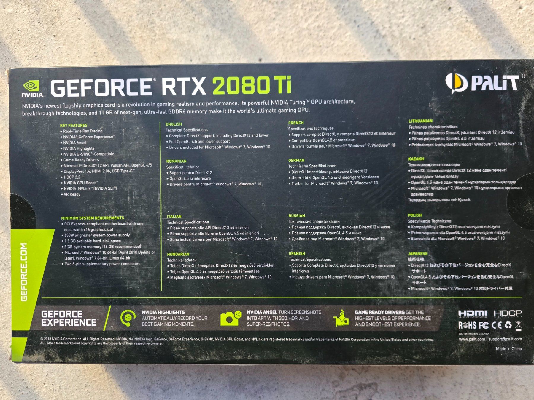 Nvidia Schede grafiche: NVIDIA RTX 2080 Ti GamingPro OC – Usato da Zürich venduto da sapta15 7