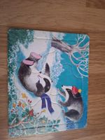 6-Teile-Puzzle für Kinder mit Dachsen im Wintermotiv 