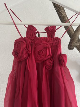 100% Seide Kleid Fuchsia S