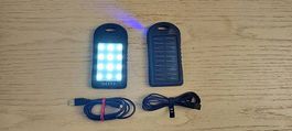 Solar Powerbank inkl. Taschenlampe, 4.000 mAh, 2x USB-A