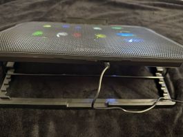 Laptop Cooling Pad mit 6 Lüftern RGB Beleuchtung schwarz