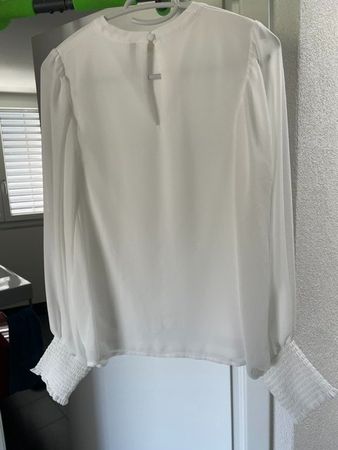 Bluse langarm weiss, Grösse S