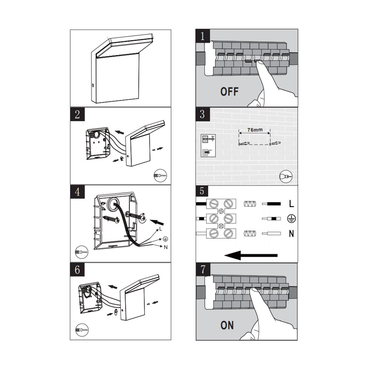 Lampade: LED Aussen Wandleuchte, IP54, Anthrazit – Nuovo (secondo la descrizione) da Kreuzlingen venduto da Smart-Light 3