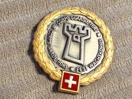 Offiziers Emblem FWK Festungswachtkorps - Schweizer Armee